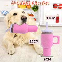 Cute Beverage Mug Shaped Dog Chew Toy