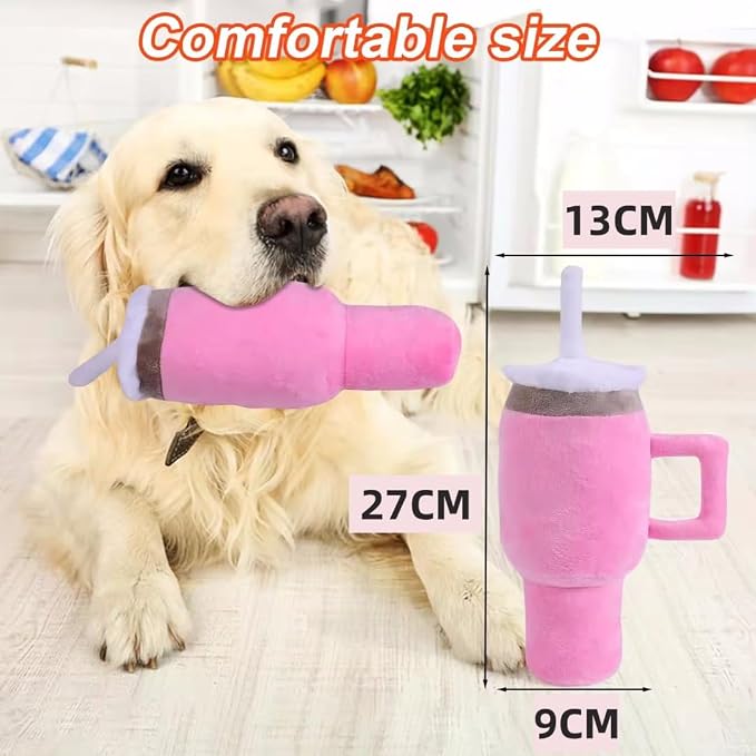 Cute Beverage Mug Shaped Dog Chew Toy