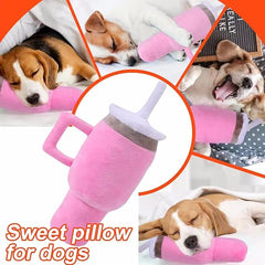 Cute Beverage Mug Shaped Dog Chew Toy