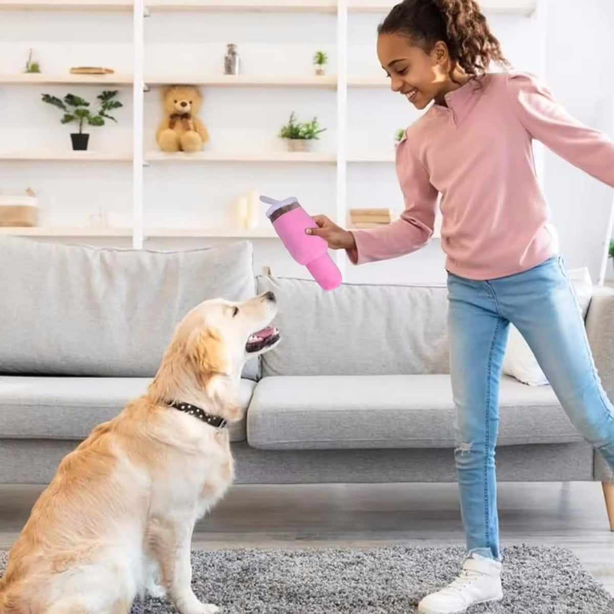 Cute Beverage Mug Shaped Dog Chew Toy