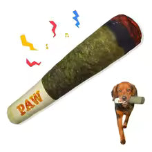 Funny Interactive Dog Toys - Cigar Design Plush Squeaky Pet Toy for Small Medium Dogs