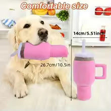 Cute Beverage Mug Shaped Dog Chew Toy - Durable Puppy Teething Toy