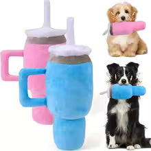 Cute Beverage Mug Shaped Dog Chew Toy - Durable Puppy Teething Toy