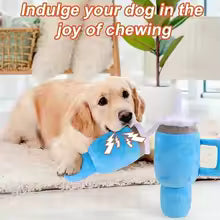Cute Beverage Mug Shaped Dog Chew Toy - Durable Puppy Teething Toy