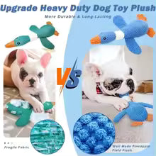 Indestructible Cat Dog Toys for Aggressive Chewers - Interactive Plush Chew Squeak Toy