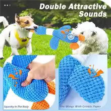 Indestructible Cat Dog Toys for Aggressive Chewers - Interactive Plush Chew Squeak Toy