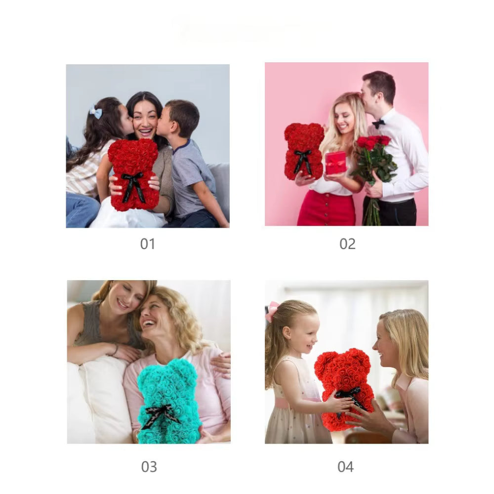 Artificial Flower Eternal Rose Teddy Bear