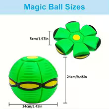 Flying Saucer Bouncing Ball - Durable Elastic Dog Toy for Outdoor Activities