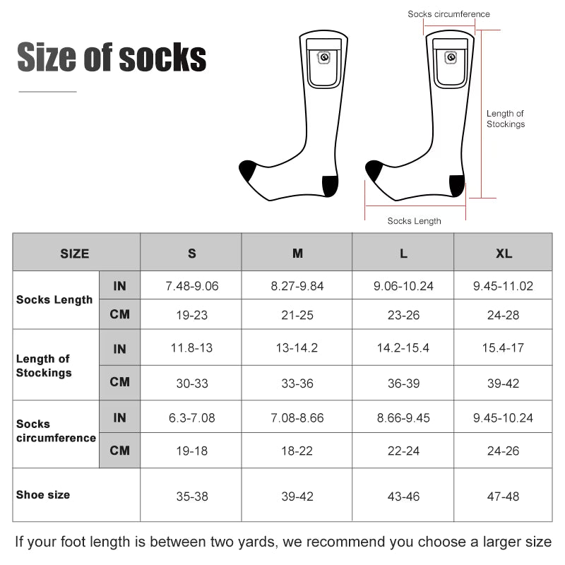 Rechargeable Electric Heated Socks
