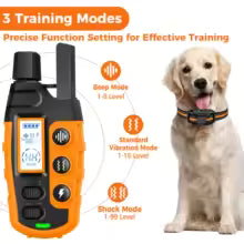 Electric Dog Training Collar - 3300ft Remote Range Waterproof for 5-120lbs Dogs