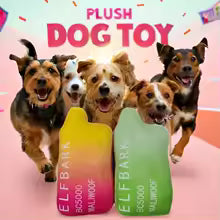 Elfbark Plush Dog Toy with Squeaker - Durable Bite-Resistant Chew Toy